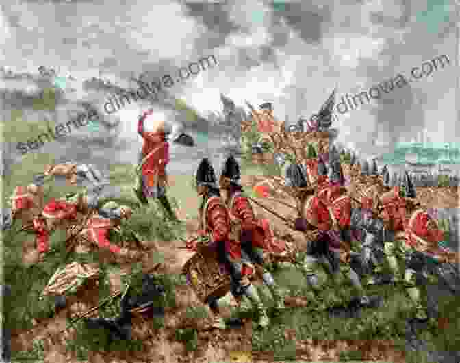 A Detailed Depiction Of The Battle Of Bunker Hill, With British Soldiers Firing At American Colonists Of Arms And Artists: The American Revolution Through Painters Eyes