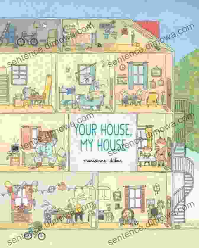 Your House My House Book Cover Featuring A Charming House With Open Windows And A Lush Garden Your House My House Marianne Dubuc